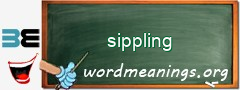 WordMeaning blackboard for sippling